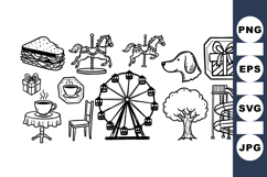 Hand Drawn Fun Fair Clipart For Parties Product Image 1