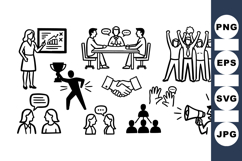Business Meeting and Teamwork SVG Icon Product Image 1