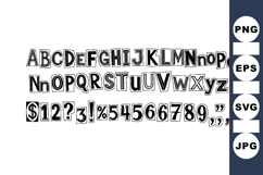 Hand Drawn Mixed Typeface Alphabet Vector Set Product Image 1