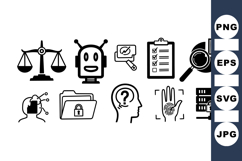 Cybersecurity Icon Set for Tech and Privacy Use Product Image 1