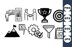 Hand Drawn Business Strategy Icon Pack for Presentations Product Image 1