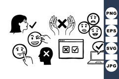 Hand Drawn Feedback Icon Set For UI Design Product Image 1