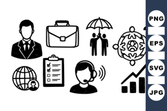 Professional Business Icon SVG Vector Bundle Product Image 1