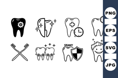 Dental Care Icon Vector Set For Medical Use Product Image 1