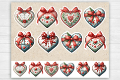 Christmas. Print & Cut Stickers PNG / Christmas Tartan Heart Product Image 2