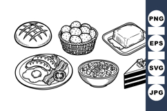 Hand Drawn Vintage Breakfast Clipart Bundle for Crafts Product Image 1