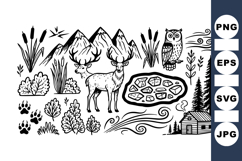 Hand Drawn Woodland Animals Clipart Pack For Crafts Product Image 1