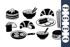 Vintage Asian Food Clipart Bundle for Crafts Product Image 1