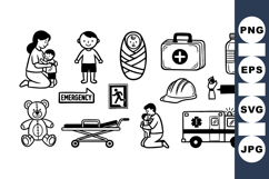 Emergency Medical Clipart Bundle for Healthcare Product Image 1