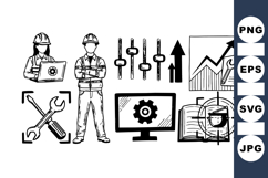 Industrial Engineering Vector Clipart Bundle for Designers Product Image 1
