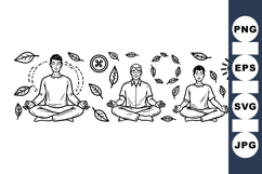 Meditation Yoga Clipart Bundle for Wellness Projects Product Image 1