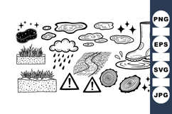 Hand Drawn Nature Elements Clipart Set for Outdoors Product Image 1