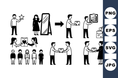 Hand Drawn Business Deal Illustration Set for Presentations Product Image 1