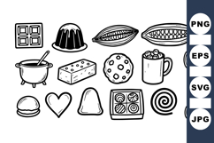 Vintage Chocolate Candy Clipart Set for Crafts Product Image 1
