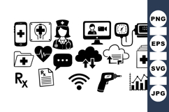 Medical Healthcare Icon Clipart Set for Clinics Product Image 1