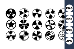 Radioactive Hazard Icon Set for Safety Designs Product Image 1