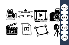 Vintage Film Camera Clipart Bundle for Photography Projects Product Image 1