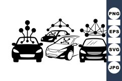 Smart Car Technology Clipart Bundle for Autonomous Vehicles Product Image 1