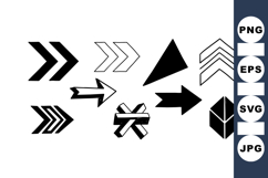 Minimal Black Arrow Icon Set for Design Projects Product Image 1