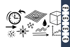Abstract Science Icon Vector Clipart Bundle for Projects Product Image 1