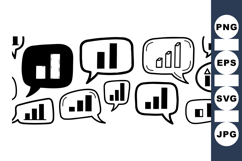 Hand Drawn Growth Chart Icon Set For Business Use Product Image 1