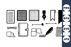 Hand Drawn Planner Icon Bundle for Organizers and Journals Product Image 1