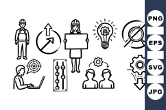 Engineering Icon Set For Project Planning Designs Product Image 1