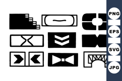 Vintage Geometric Arrow Icon Set For Crafts Product Image 1