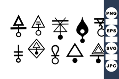 Mystic Alchemy Symbol Clipart Bundle for Crafts Product Image 1