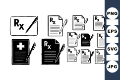 Medical Prescription Clipart Bundle for Healthcare Designs Product Image 1
