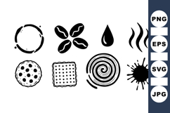 Vintage Coffee Stamp Grunge Clipart Bundle for Crafts Product Image 1