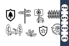 Hand Drawn Forest and Nature Clipart Collection Product Image 1