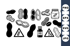 Peanut Clipart Bundle With Warning And Extract Product Image 1