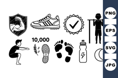 Fitness Icon Clipart Set for Health and Workout Projects Product Image 1