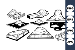 Hand Drawn Spice Powder Clipart Bundle for Kitchen Art Product Image 1