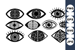 Vintage Brain and Eye Anatomy Clipart Bundle for Science Product Image 1