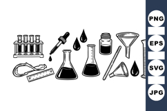 Hand Drawn Science Lab Equipment Clipart Bundle Product Image 1
