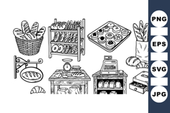 Vintage Bakery Kitchen Clipart Bundle for Crafts Product Image 1