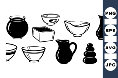 Hand Drawn Ceramic Pottery Clipart Set For Crafts Product Image 1