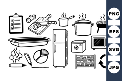 Hand Drawn Kitchen Appliance Clipart Bundle Product Image 1