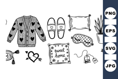 Hand Drawn Cozy Home Clipart Bundle For Crafts Product Image 1