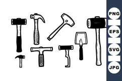 Hand Drawn Vintage Tool Clipart Bundle for Crafts Product Image 1