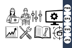 Technical Engineering Tools Icon Bundle Set Product Image 1