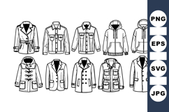 Men Outerwear Jacket Clipart Bundle for Fashion Design Product Image 1