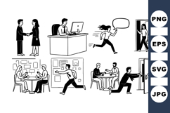 Office Escape Comic Clipart Bundle for Business Projects Product Image 1