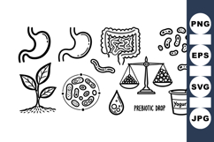 Probiotic and Gut Health Clipart Digital Bundle Product Image 1