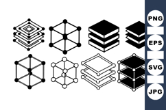 Isometric Cube Icon Vector Set for Web Design Product Image 1