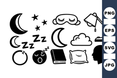 Sleepy Night Clipart Bundle For Relaxing Designs Product Image 1