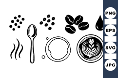 Hand Drawn Coffee Clipart Bundle For Commercial Use Product Image 1