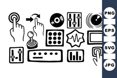 Retro Gaming Icon Clipart Bundle For Designers Product Image 1